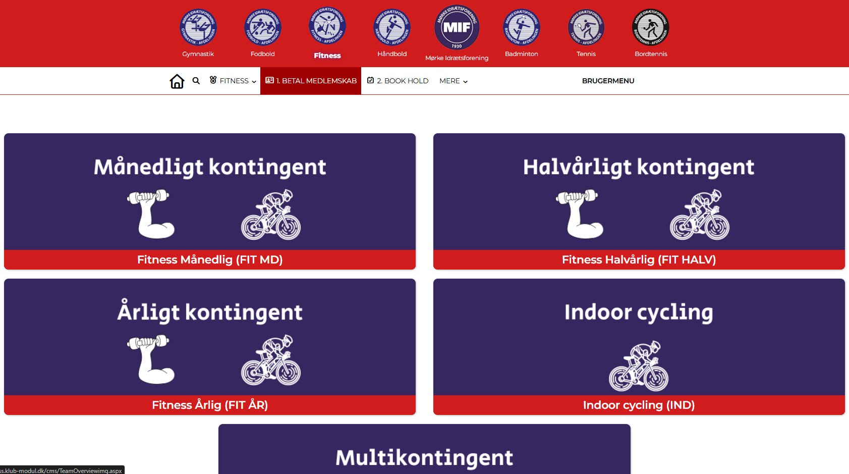 Vælg medlemskab i Mørke IF Fitness